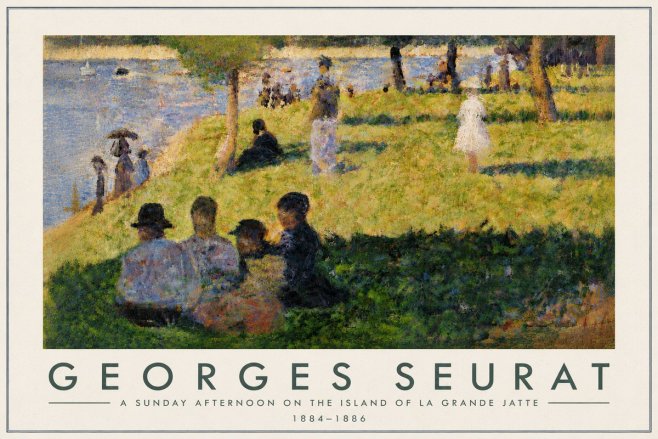 Seurat A Sunday Afternoon on the Island of La Grande Jatte IV No6 - Póster