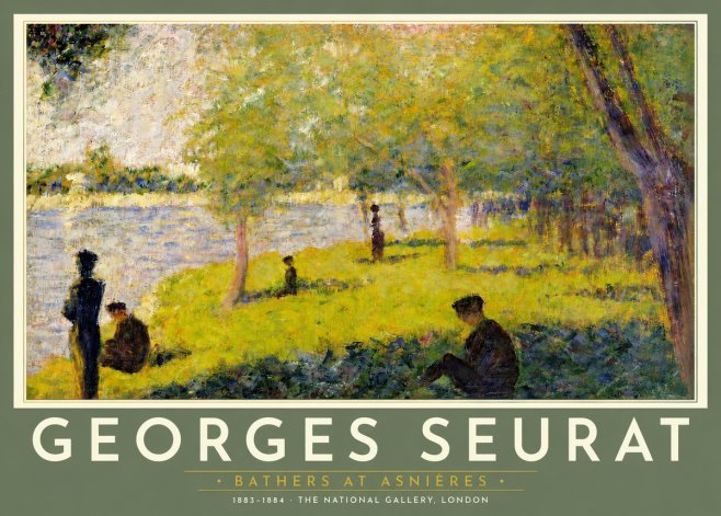 Seurat Bathers at Asnières IV No2 - Póster