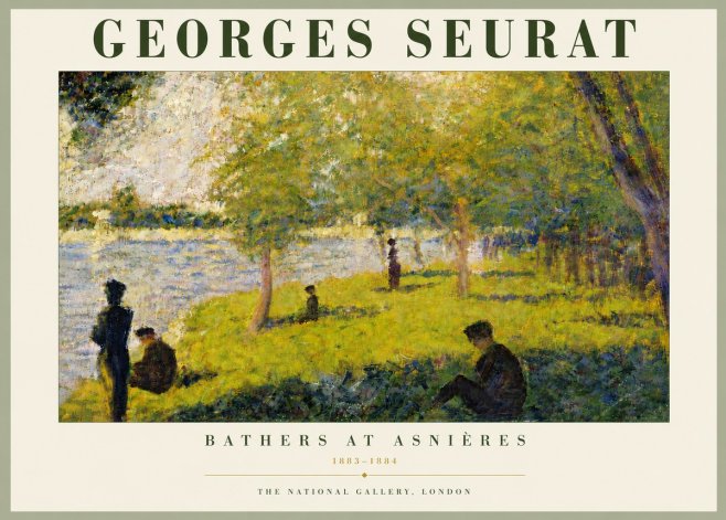 Seurat Bathers at Asnières IV No6 - Póster