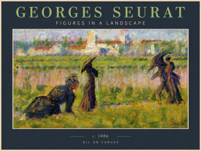 Seurat Figures in a Landscape No5 - Póster