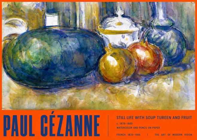 Paul Cézanne Still Life with Apples and Vessels No3 - Póster