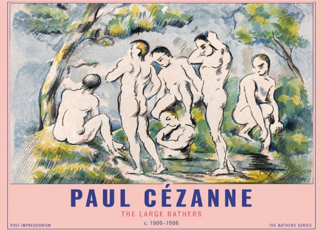Paul Cézanne The Large Bathers I No3 - Póster
