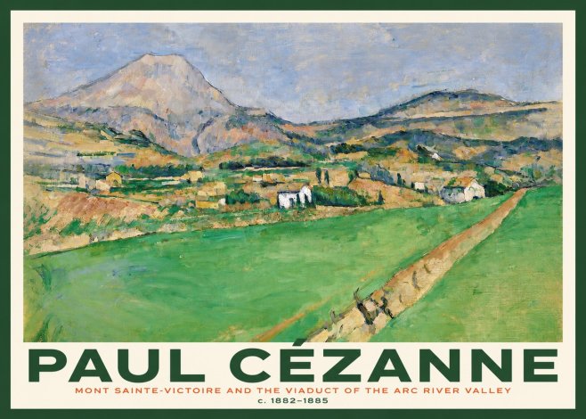 Paul Cézanne Mont Sainte-victoire and the Viaduct of the Arc River Valley No3 - Póster
