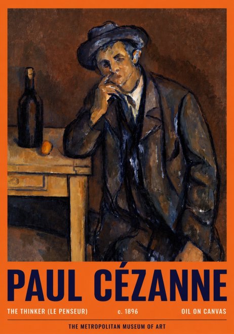Paul Cézanne The Thinker (Le Penseur) No2 - Póster