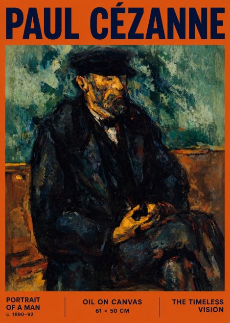 Paul Cézanne Portrait of a Man I No4 - Póster