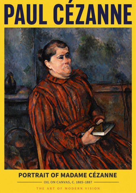 Paul Cézanne Portrait of Madame Cézanne I No3 - Póster