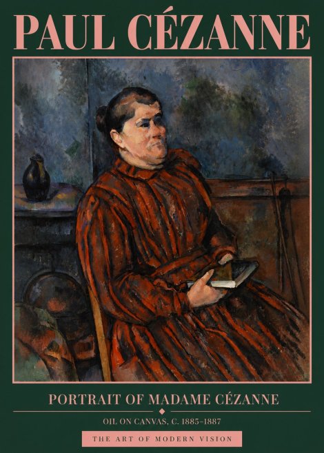 Paul Cézanne Portrait of Madame Cézanne I No4 - Póster