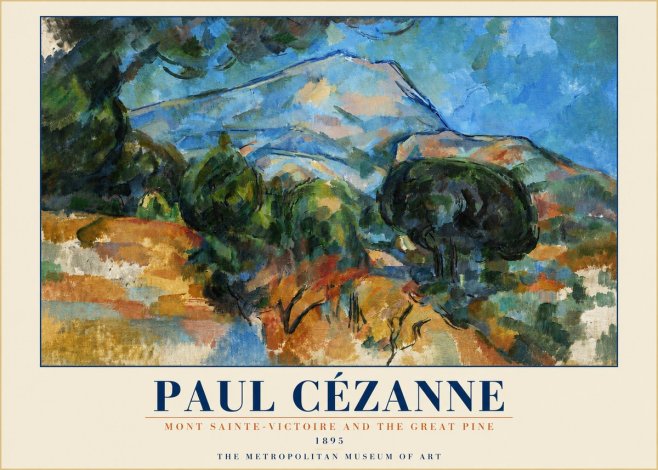 Paul Cézanne Mont Sainte-victoire and the Great Pine No4 - Póster