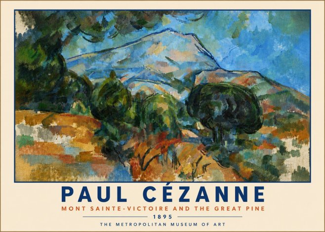Paul Cézanne Mont Sainte-victoire and the Great Pine No6 - Póster