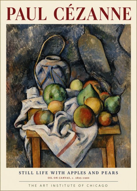 Paul Cézanne Still Life with Apples and Pears No4 - Póster