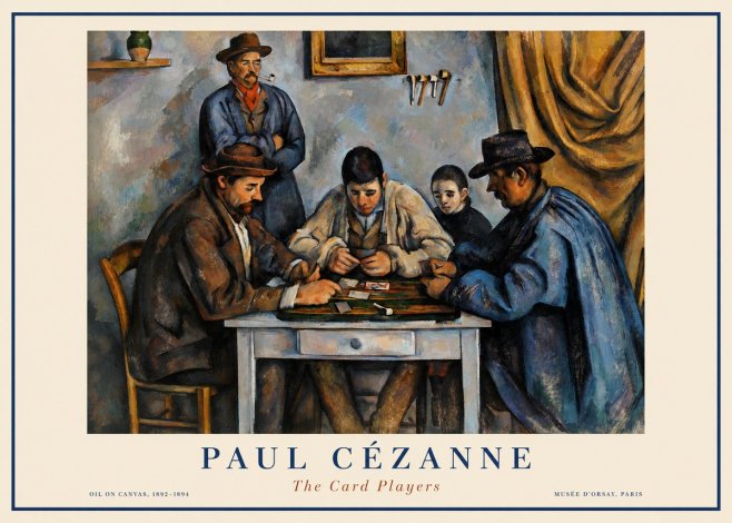 Paul Cézanne The Card Players I No1 - Póster