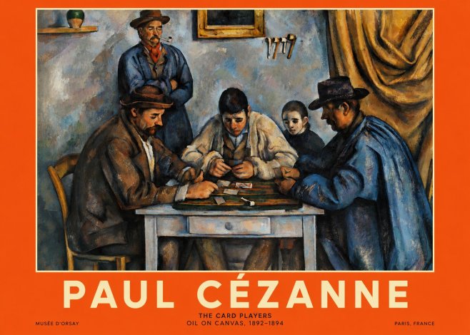 Paul Cézanne The Card Players I No2 - Póster