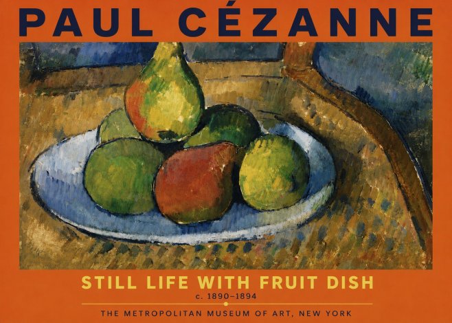 Paul Cézanne Still Life with Fruit Dish No6 - Póster