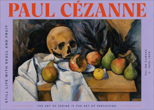 Paul Cézanne Still Life with Skull and Fruit No4 - Póster