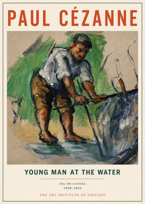 Paul Cézanne Young Man at the Water No4 - Póster
