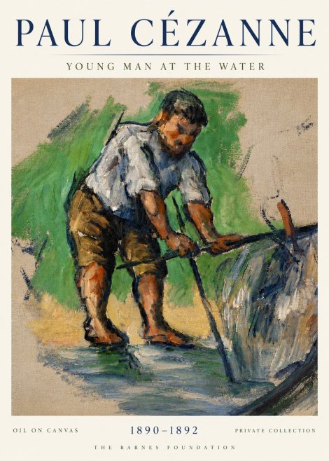 Paul Cézanne Young Man at the Water No6 - Póster