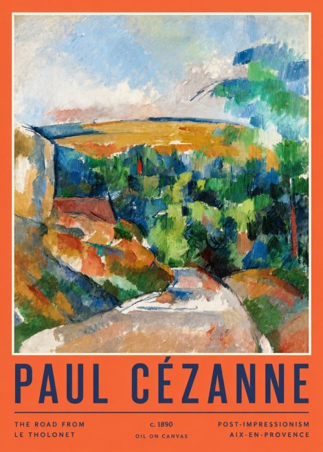 Paul Cézanne The Road from Le Tholonet No2 - Póster
