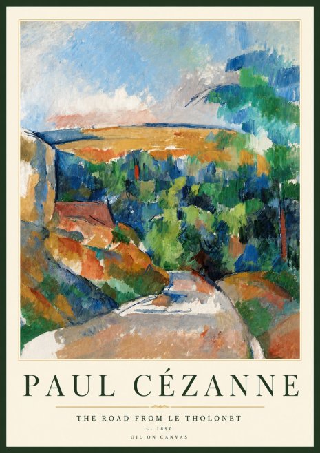 Paul Cézanne The Road from Le Tholonet No3 - Póster