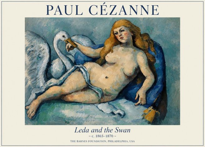 Paul Cézanne Leda and the Swan No1 - Póster