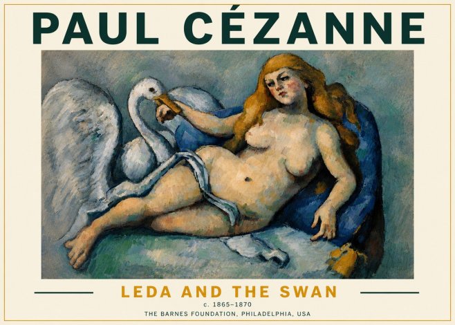 Paul Cézanne Leda and the Swan No5 - Póster