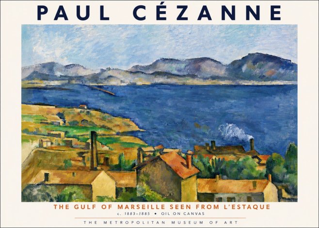 Paul Cézanne The Gulf of Marseille Seen from L'estaque No5 - Póster