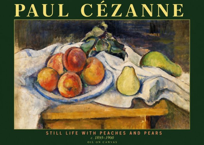 Paul Cézanne Still Life with Peaches and Pears No4 - Póster