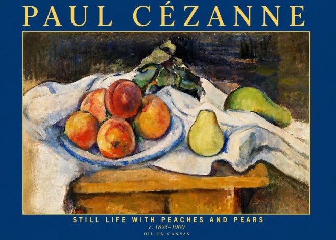 Paul Cézanne Still Life with Peaches and Pears No6 - Póster
