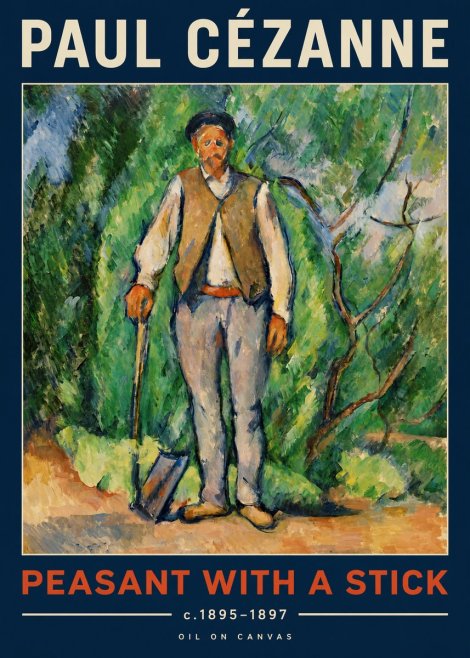 Paul Cézanne Peasant with a Stick No2 - Póster