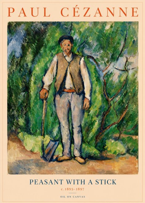 Paul Cézanne Peasant with a Stick No3 - Póster