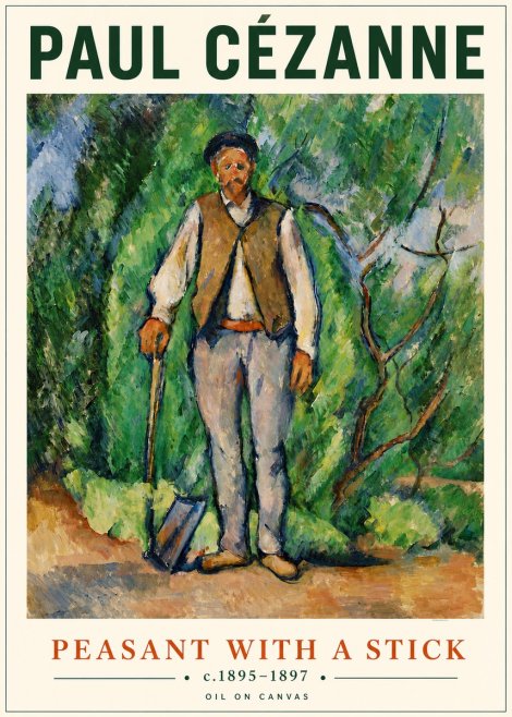 Paul Cézanne Peasant with a Stick No4 - Póster