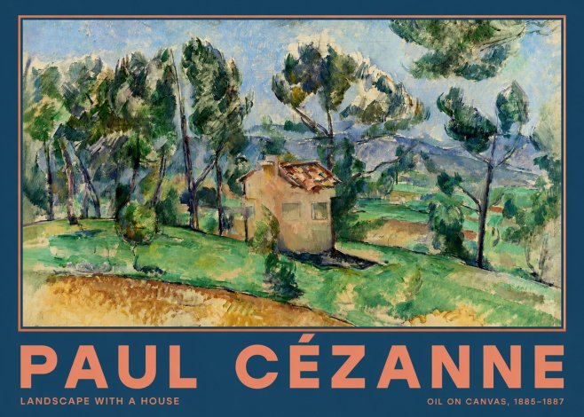 Paul Cézanne Landscape with a House No2 - Póster