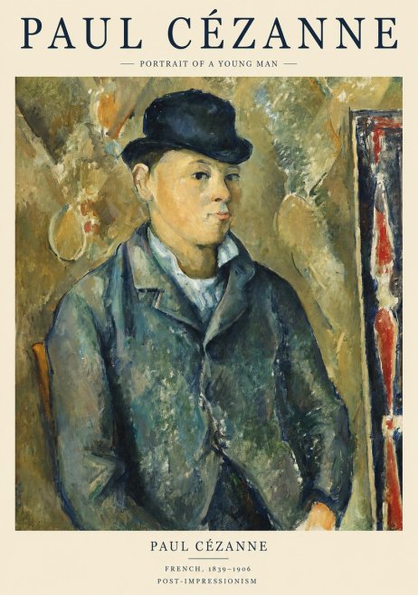 Paul Cézanne Portrait of a Young Man No1 - Póster