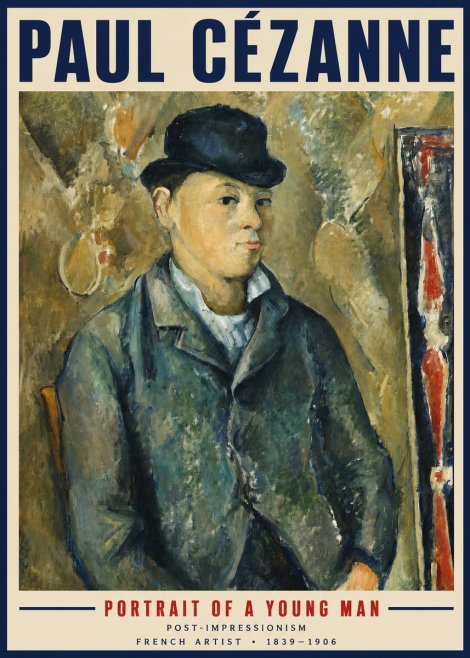 Paul Cézanne Portrait of a Young Man No3 - Póster