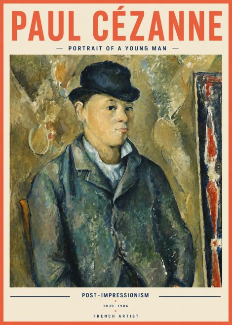 Paul Cézanne Portrait of a Young Man No4 - Póster