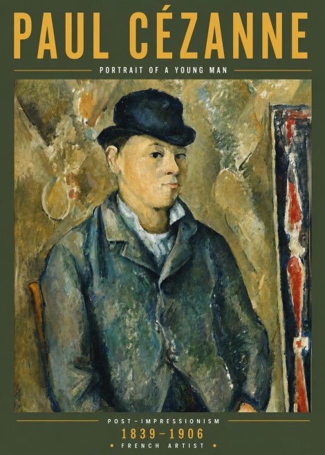 Paul Cézanne Portrait of a Young Man No6 - Póster