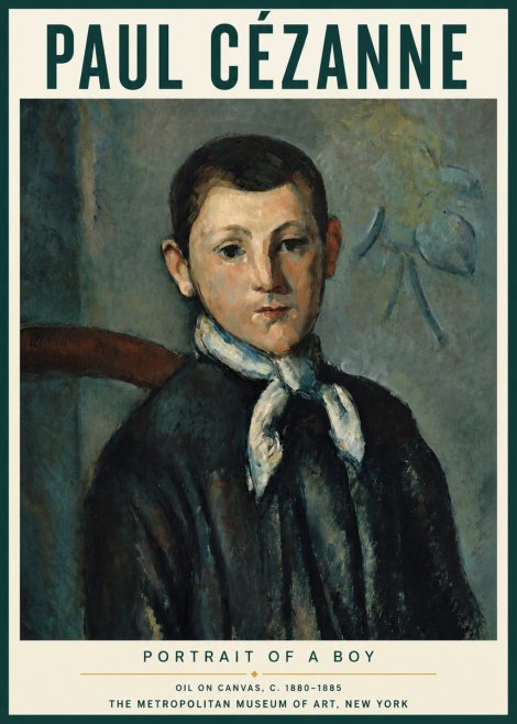 Paul Cézanne Portrait of a Boy No3 - Póster