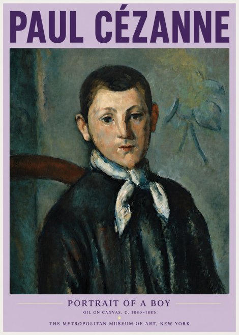 Paul Cézanne Portrait of a Boy No5 - Póster