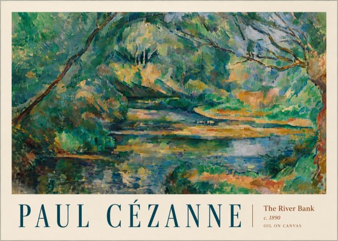 Paul Cézanne The River Bank No5 - Póster