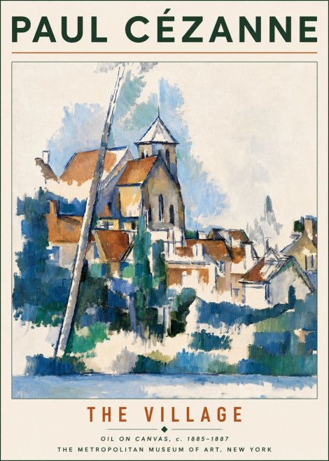 Paul Cézanne The Village II No5 - Póster