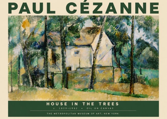 Paul Cézanne House in the Trees No4 - Póster