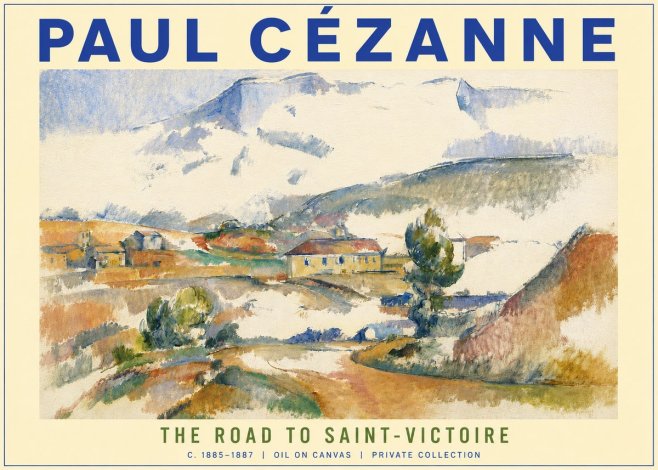 Paul Cézanne The Road to Saint-victoire No3 - Póster