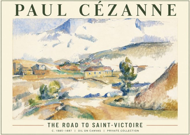 Paul Cézanne The Road to Saint-victoire No5 - Póster