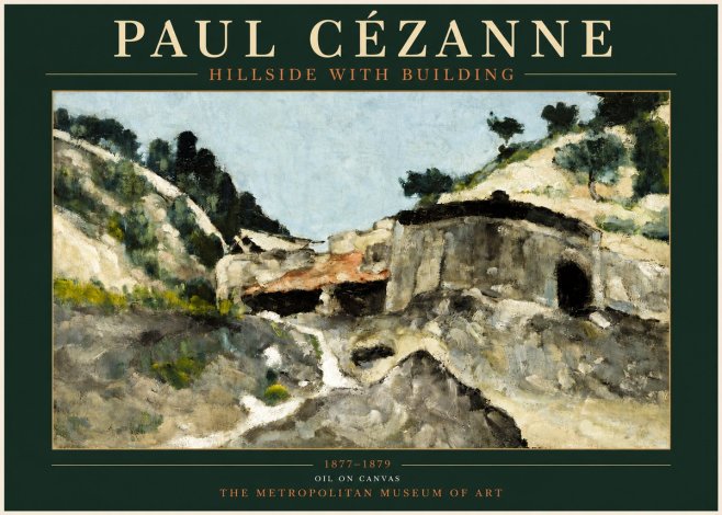 Paul Cézanne Hillside with Building No3 - Póster