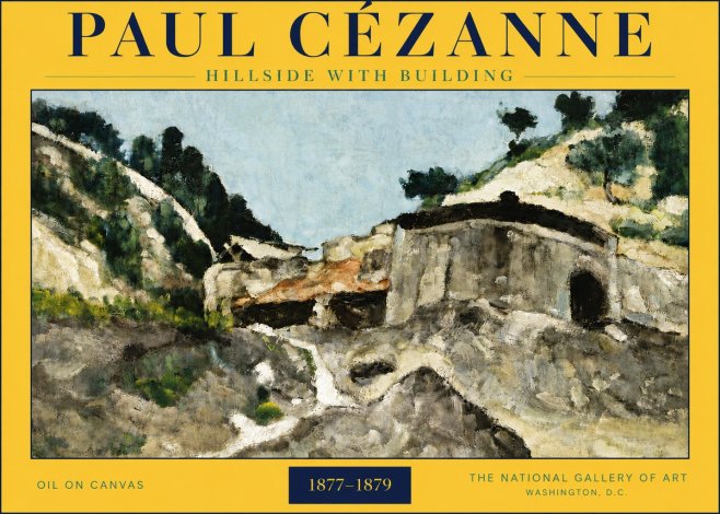 Paul Cézanne Hillside with Building No6 - Póster