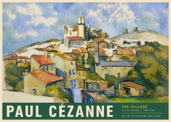 Paul Cézanne The Village III No3 - Póster