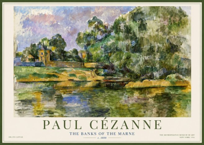 Paul Cézanne The Banks of the Marne No4 - Póster