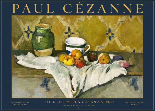 Paul Cézanne Still Life with a Cup and Apples No5 - Póster