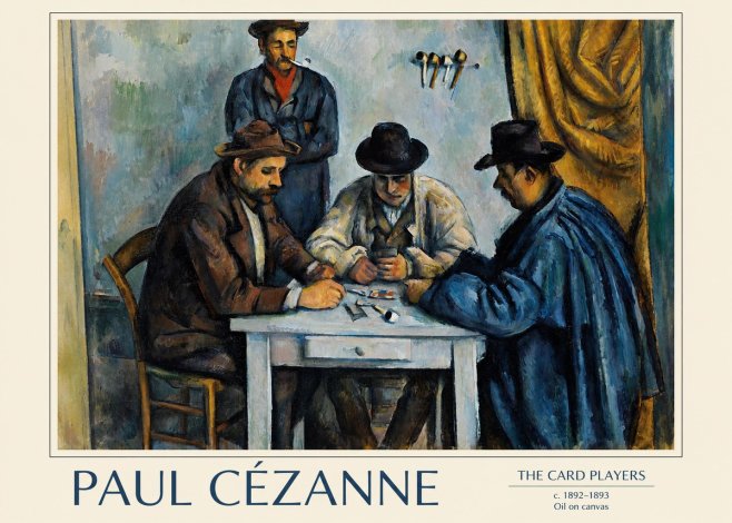 Paul Cézanne The Card Players II No1 - Póster