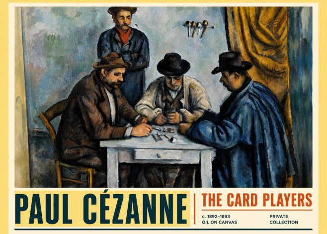 Paul Cézanne The Card Players II No6 - Póster