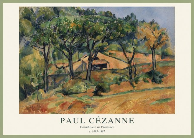 Paul Cézanne Farmhouse in Provence No1 - Póster